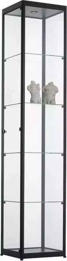 ABC Kantoormeubelen Vitrinekast met 4 legborden 200x40x40 Aluminium - Foto 2