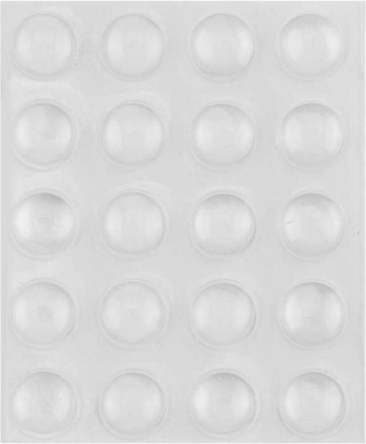 ABC-Led Zelfklevende siliconen pads rond – Transparant – 10 mm – 20 stuks