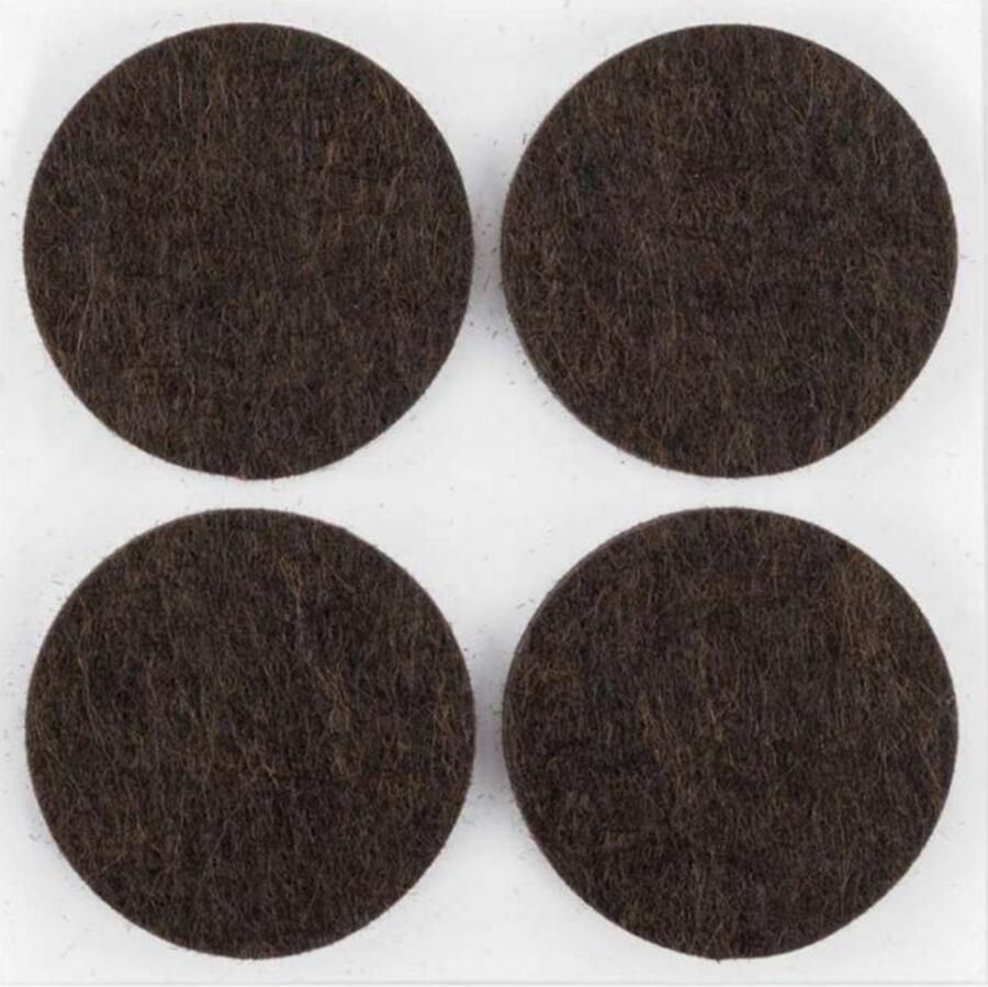 ABC-Led Zelfklevende viltjes rond – Donkerbruin – 40 mm – 4 stuks