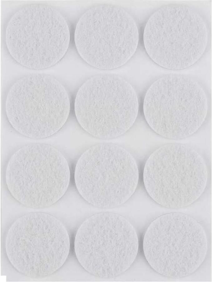 ABC-Led Zelfklevende viltjes rond – Wit – 28 mm – 12 stuks