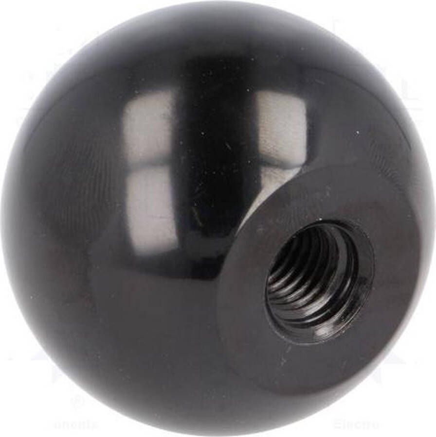 ABC-Led Kogelknop Ø 40mm M10 15mm DIN 319 Zwart glans