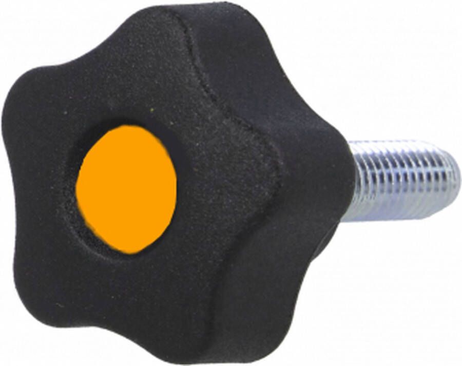 ABC-Led M12 x 20 draadeind met sterknop diameter 50mm
