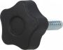 ABC-Led M5 x 20 draadeind met sterknop diameter 25mm - Thumbnail 1