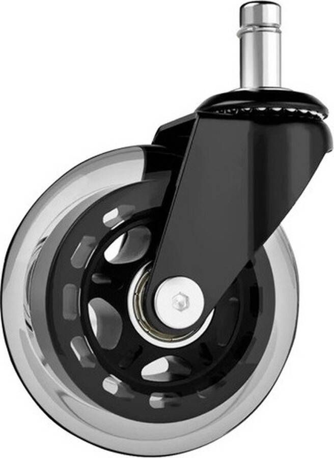 ABC-Led Meubel wiel 75mm Rubber Per stuk