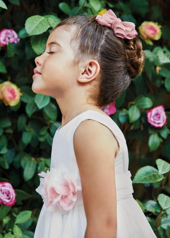 Abel & Lula Meisjes jurk chiffon Wit