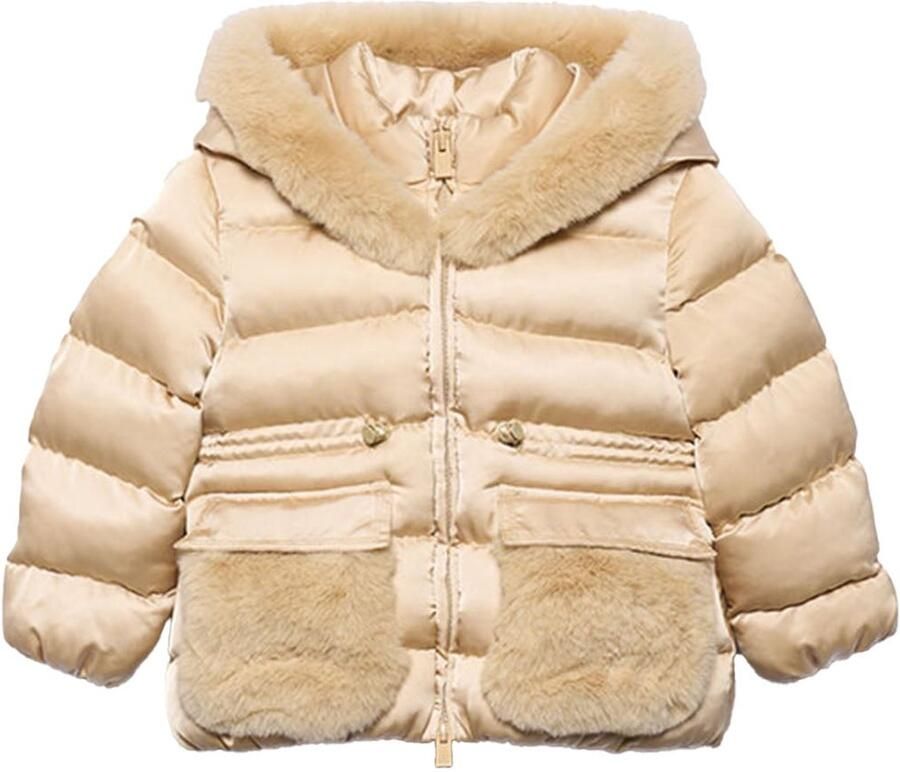 Abel & Lula winter winterjas meisjes beige