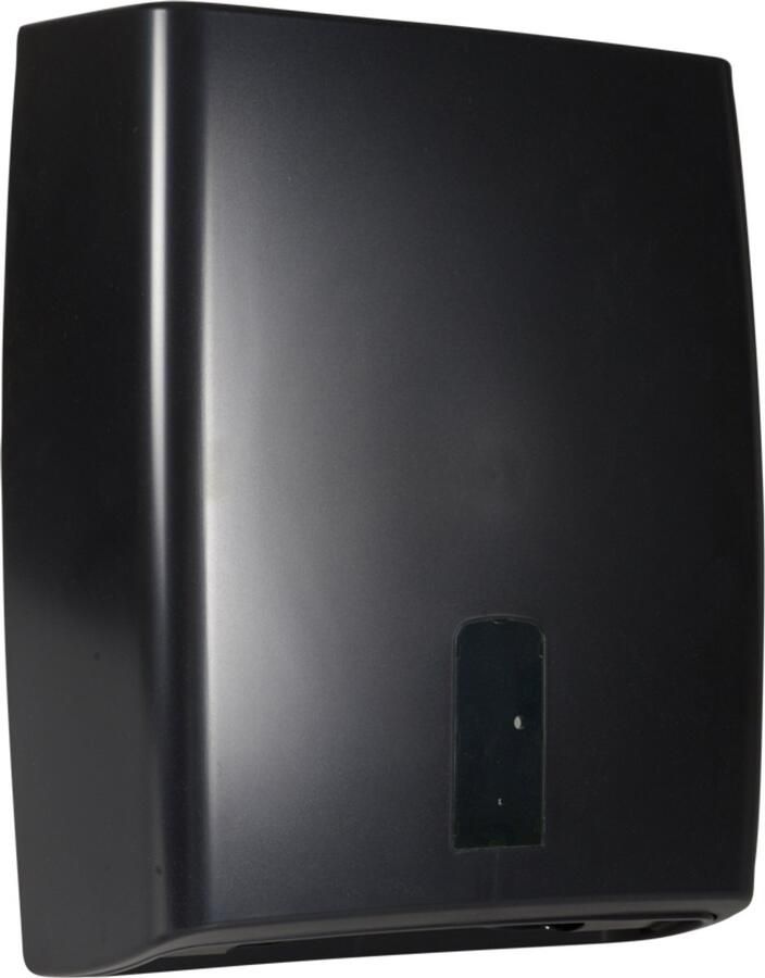 Abena Classic Midi Handdoekdispenser – Zwart – Gerecycled kunststof – Voor V- en Z-vouw papier