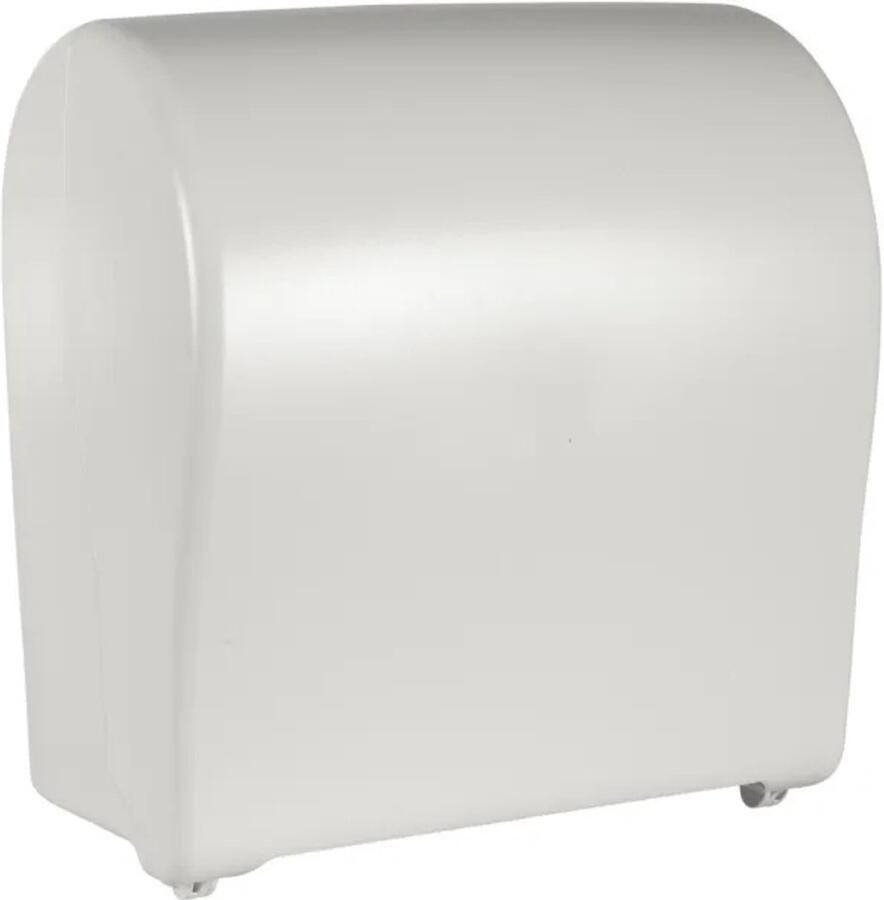 Abena Compact Autocut Dispenser – Wit – Gerecycled kunststof – Voor handdoekrollen tot Ø19 5 cm