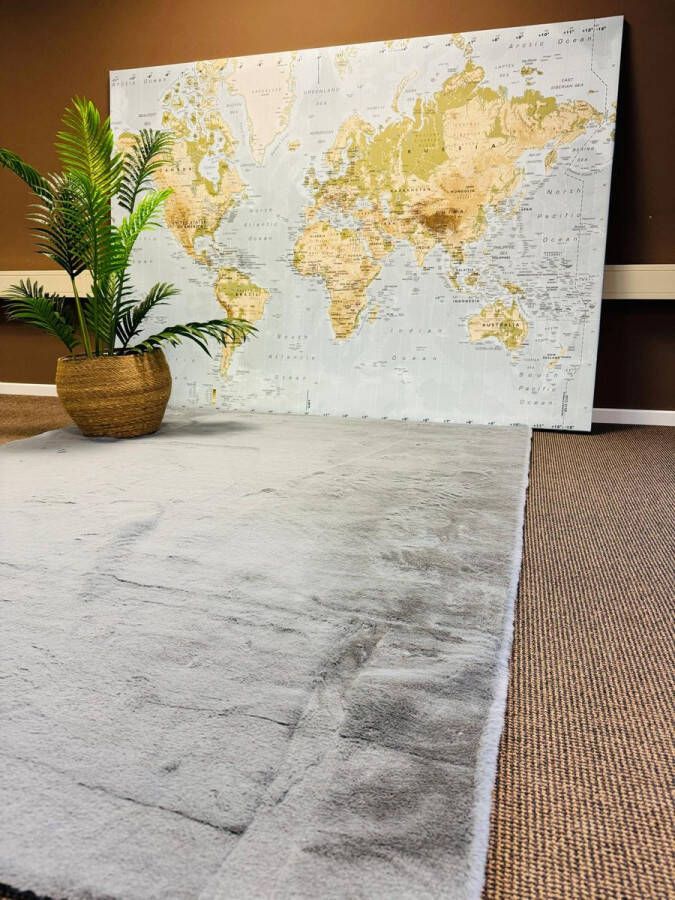 Messermann ABSA vloerkleed 160x230 Vloerkleed Hoogpolig Extra dik Tapijt woonkamer Tapijt Slaapkamer Interieur Huis Mode -- Fluffy Grijs Style Warme sfeer-black friday 2024 deals