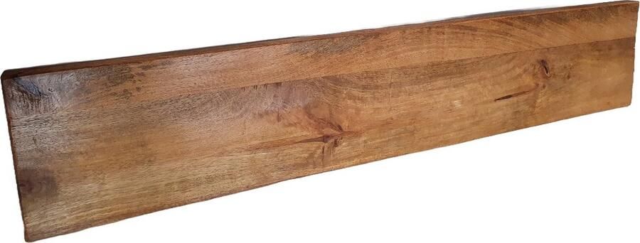 Absteigerhout Hoexs Wandplank Mangohout 80x19cm Muurplank Boekenplank Loft Landelijk Mango Decoratie