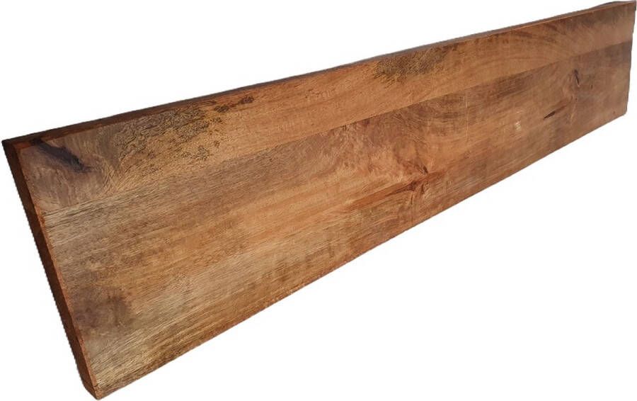 Absteigerhout Wandplank Mangohout 70x19cm Transparante Lak muurplank Plank aan de Muur Industrieel Boekenplank Loft Landelijk Mango