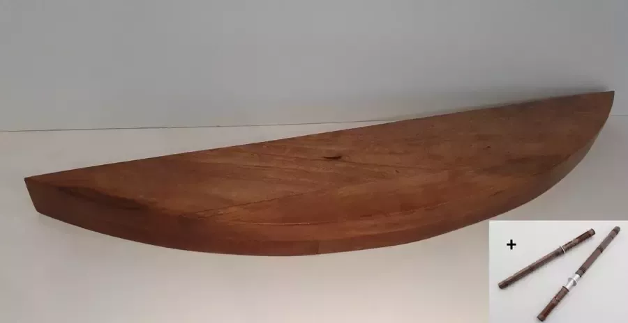 Absteigerhout Wandplank Mangohout Rond + plankdragers 90x19cm Transparante Lak muurplank Plank aan de Muur Industrieel Boekenplank Loft Landelijk Mango