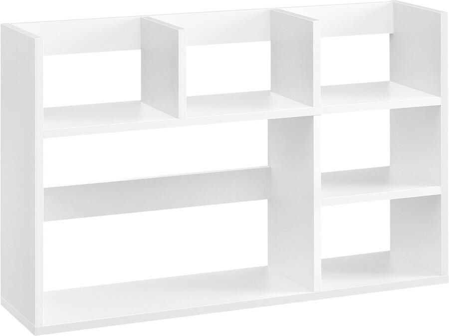 ACAZA Boekenkast Opbergkast Boekenrek Kinderboekenkast 80 x 20 x 50 cm Flexibel Plaatsbaar Wit