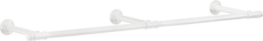 ACAZA Kledingstang Garderoberek Kledingstangen voor aan de muur 170 x 30 x 2 5 cm Tot 68 kg draagvermogen Wolkenwit