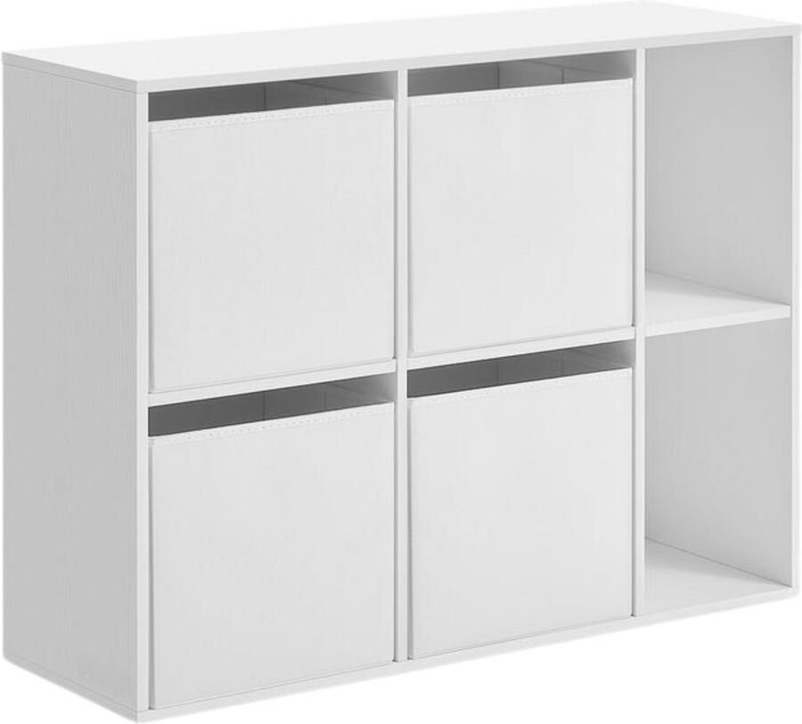 ACAZA Opbergkast Speelgoedkist Speelgoedkast 83 x 27 x 62 cm Montage zonder Gereedschap Wit