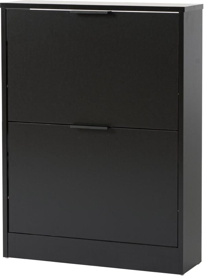 ACAZA Schoenenkast Schoenenrek Schoenenkast Met Deuren 58.5 x 17 x 77.5 cm Zwart