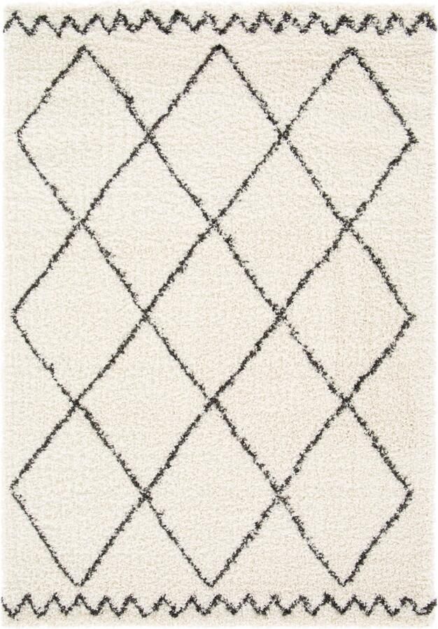 ACAZA Tapijt Vloerkleed modern 120x170 cm berber crème