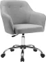 Acaza Bureaustoel in Kuipvorm in Hoogte Verstelbare Computerstoel op Wielen Belastbaar tot 120 kg Lichtgrijs - Thumbnail 1