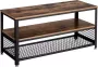 Acaza Dressoir voor Tv-Toestel TV Meubel Kast in Hout en Metaal 100cm Lang Zwart Vintage Bruin - Thumbnail 1