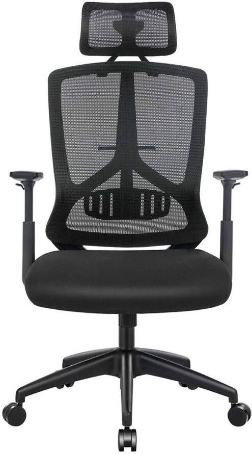 Acaza Bureaustoel Ergonomische Bureaustoel Bureaustoelen voor Volwassenen Verstelbare Kantoorstoel Office Chair Zwart