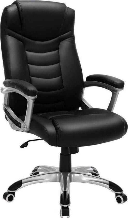 Acaza Luxe Bureaustoel Ergonomische Bureaustoel Bureaustoelen voor Volwassenen Volledig Verstelbaar NEN-EN1335 gecertificeerd tot 150kg Office Chair Zware Belasting Zwart