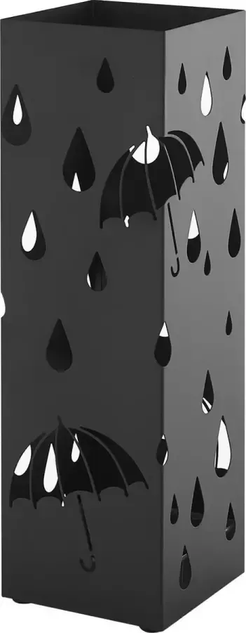 Acaza Stevige Paraplubak Houder voor Paraplu en Wandelstok Hoogte 49cm Zwart