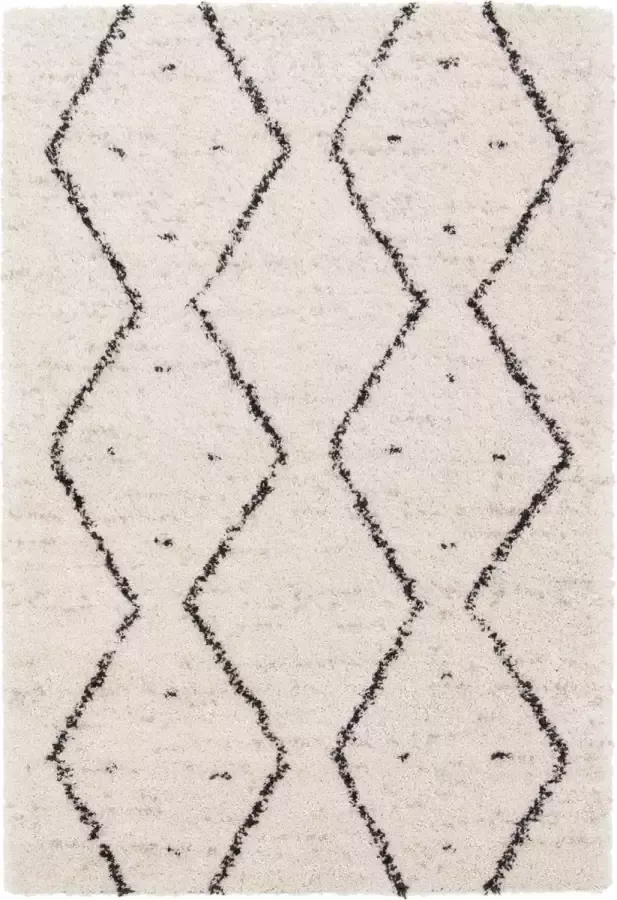 ACAZA Tapijt Vloerkleed- modern 160x230 cm ruiten gebroken wit