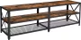 Acaza TV Kast TV-tafel Lowboard voor TV's tot 70 inch TV Meubel met Niveaus stalen Frame vintage Bruin Zwart - Thumbnail 1