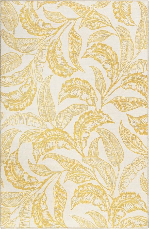 Accessorize Mozambique Palm Laagpolig vloerkleed geel 130x190 cm