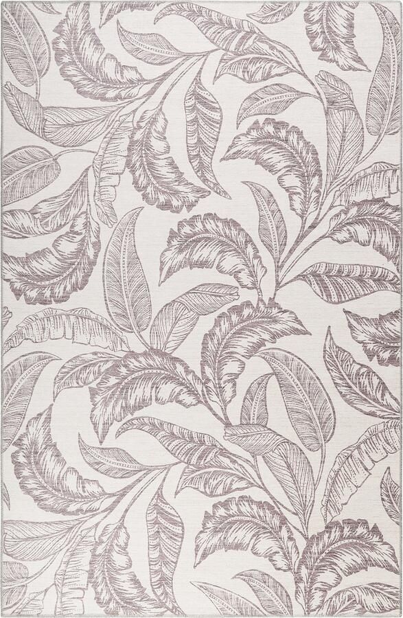 Accessorize Mozambique Palm Laagpolig vloerkleed 80x150 cm taupe