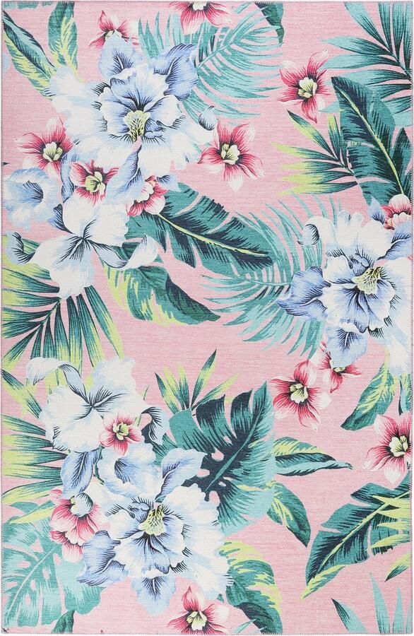 Accessorize Tropical Orchid Laagpolig vloerkleed roze 190x290 cm