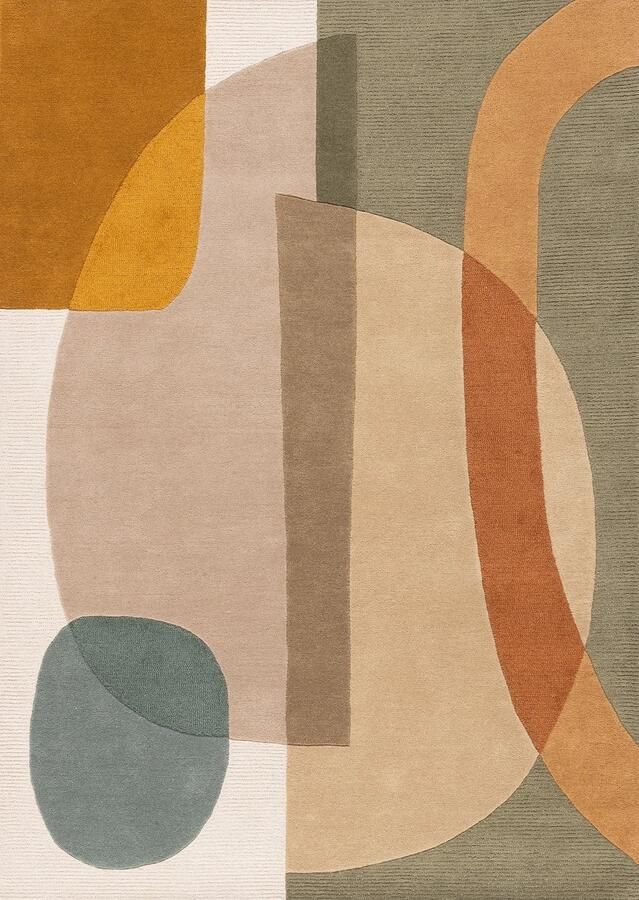 Acsento Bastia Multicolor Vloerkleed 200 x 290 cm Veelkleurigcolor Rechthoekig Wol Eetkamer Woonkamer Geometrisch Retro Modern - Foto 2