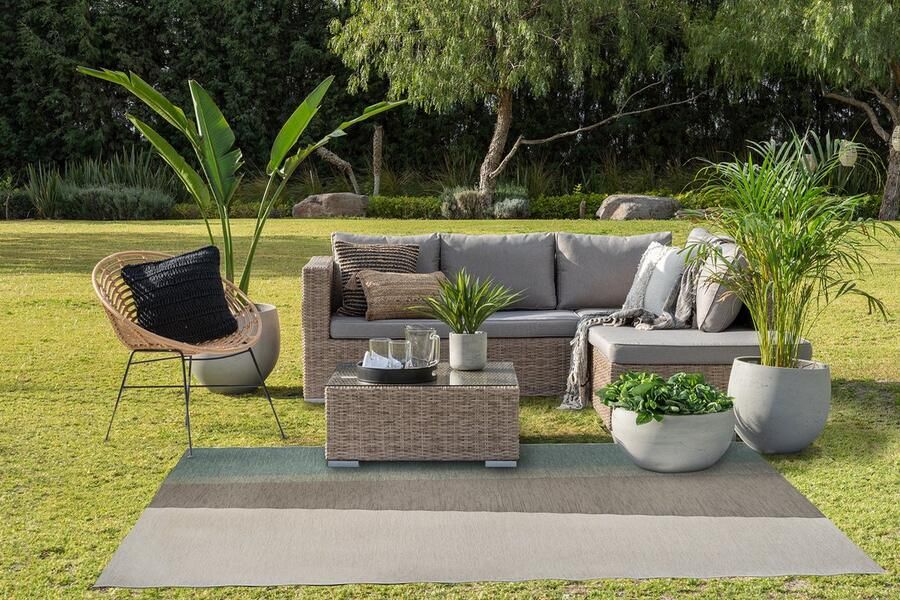 Acsento Capri Natural Sage vloerkleed voor binnen én buiten 160 x 230 cm Buitentapijt Tuintapijt Buitenkleed Tuinkleed Buiten Tapijt - Foto 2