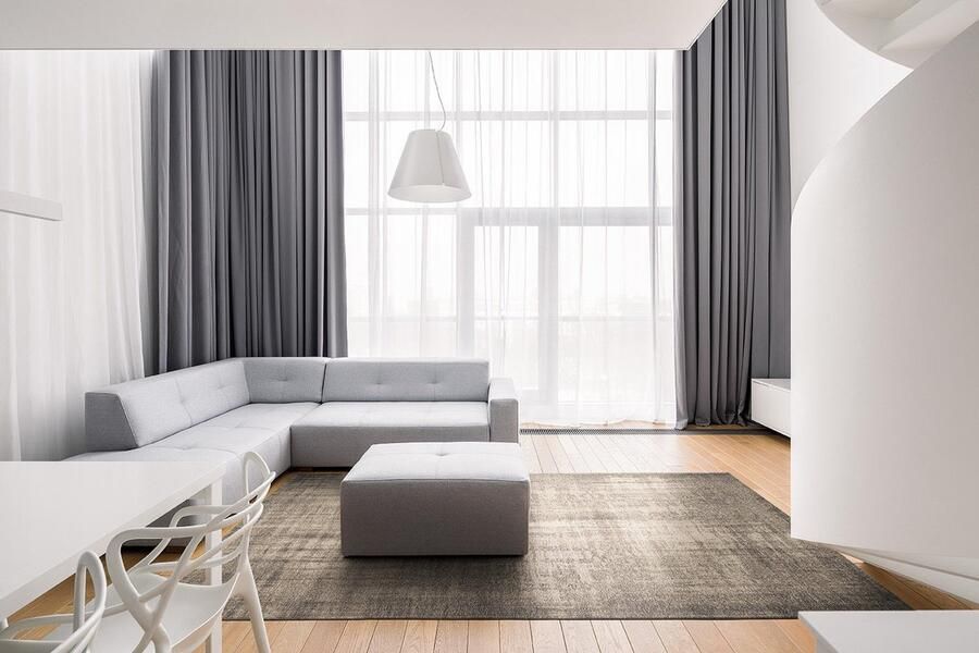 Acsento Grunge Sage Vloerkleed 200 x 290 cm Grey Rectangular Round Acrylic Viscose Cotton Polyester Dining room Living room Office Kitchen Abstract Vintage Design Modern