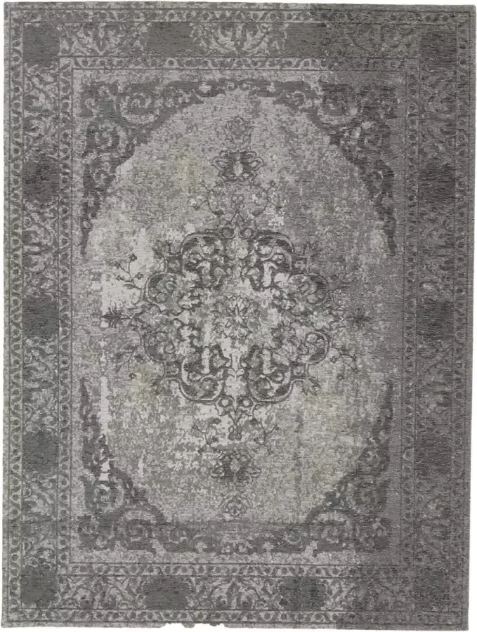 Acsento Meda Vloerkleed 240 x 340 cm Grey Rectangular Acrylic Dining room Living room Medallion Vintage Classic