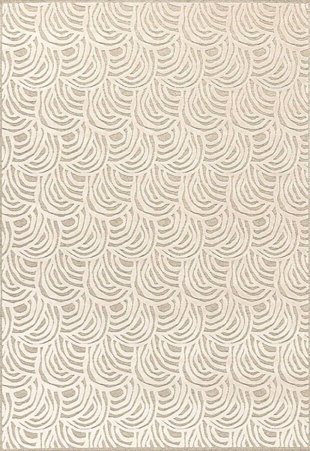 Acsento Chiara 1016 Beige Vloerkleed 240 x 340 cm Beige Rectangular Viscose Wool Polyamide Dining room Living room Abstract Scandinavian Modern