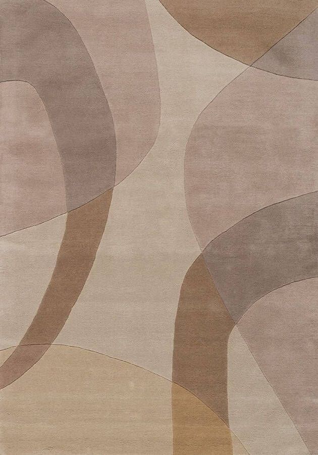 Acsento Corte Natural Vloerkleed 240 x 340 cm Veelkleurigcolor Rectangular Wol Eetkamer Woonkamer Geometrisch Modern