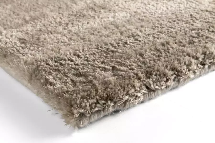 Acsento Kreta Beige Vloerkleed 200 x 290 cm Beige Rectangular Katoen Polyester PET Woonkamer Effen Shaggy Hoogpolig Boho Modern