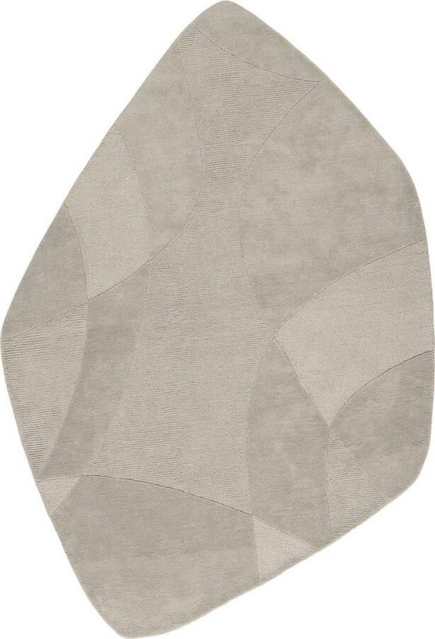 Acsento Piana Stone Light Grey Vloerkleed 200 x 290 cm Grey Organic Wool Dining room Living room Geometric Modern
