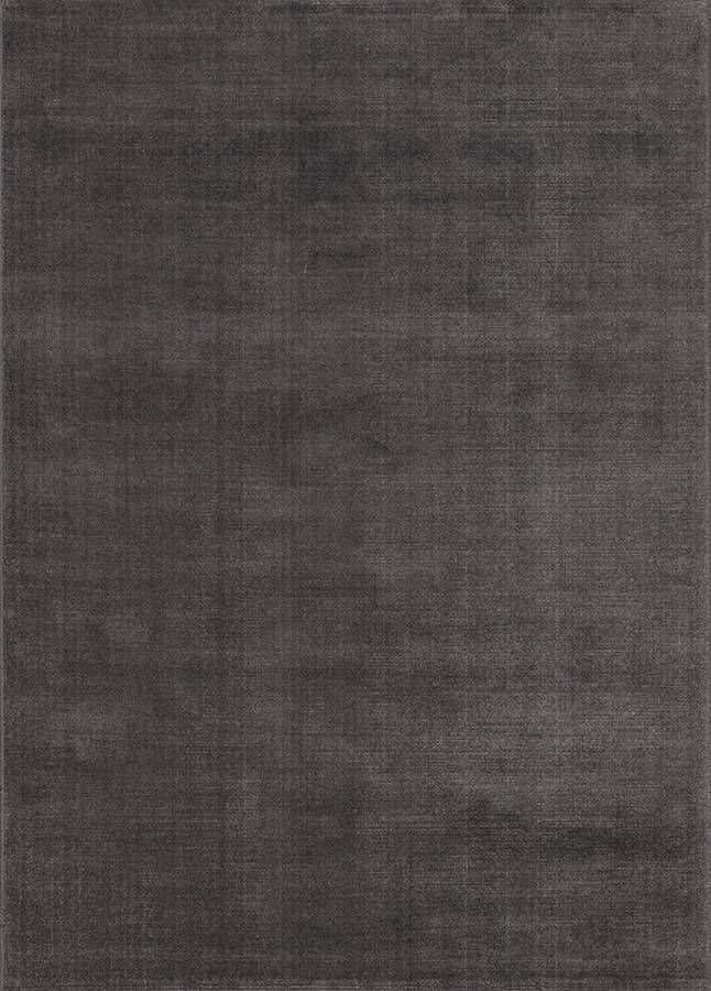 Acsento Tara Deluxe Anthracite Vloerkleed 200 x 290 cm Grey Rectangular Polyester Dining room Living room Plain Industrial Modern