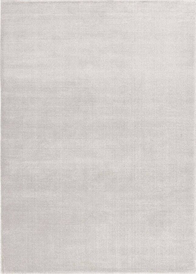 Acsento Tara Deluxe Light Grey Vloerkleed 200 x 290 cm Grey Rectangular Polyester Dining room Living room Plain Industrial Modern