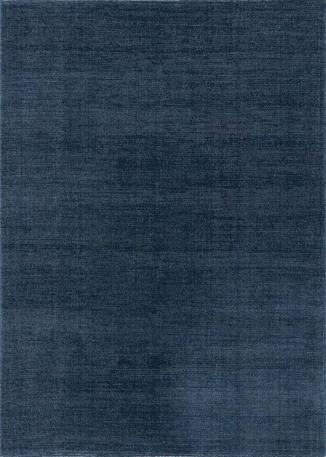 Acsento Tara Deluxe Navy Vloerkleed 200 x 290 cm Blue Rectangular Polyester Microfiber Dining room Living room Plain Industrial Modern