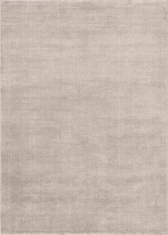 Acsento Tara Deluxe Taupe Vloerkleed 240 x 340 cm Taupe Rectangular Polyester Dining room Living room Plain Country Modern