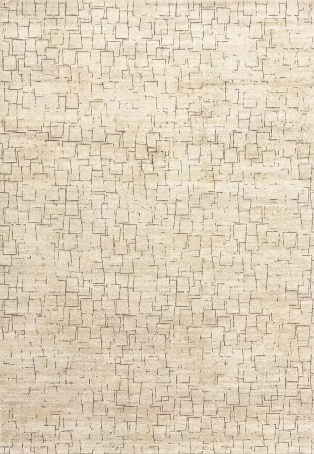 Acsento Vloerkleed 240 x 340 cm Geel Rectangular Wol Woonkamer Slaapkamer Gespikkeld Modern