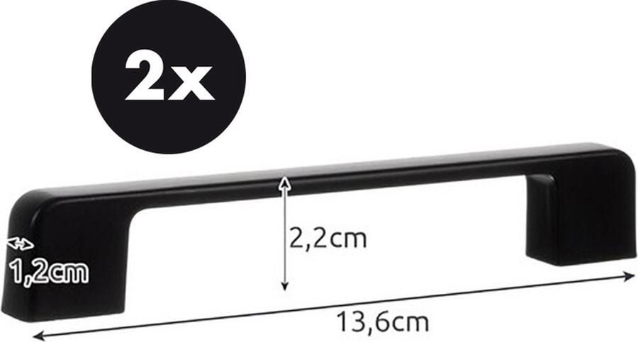 Actie4you Handgreep kast Handgrepen voor deurtjes Deurgreep Meubelgreep Handgreep Mat Zwart meubelgrepen handgreep keukenkastjes Meubelbeslag – inclusief schroeven – 2 Stuks