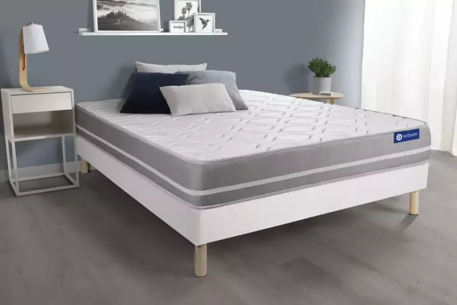 Actisom Complete boxspring met matras tweepersoons- Actiflex touch wit Pocketveren 180 x 210 cm