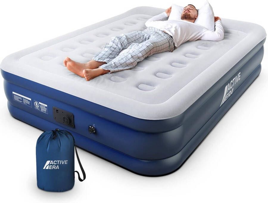 ‎Active Era D&B Luchtbed Kingsize Premium Kingsize Luchtbed Automatische Leegloop Functie 2 Persoons -‎ 200 x 150 x 48 Cm Ingebouwde Elektrische Pomp Waterdichte Toplaag