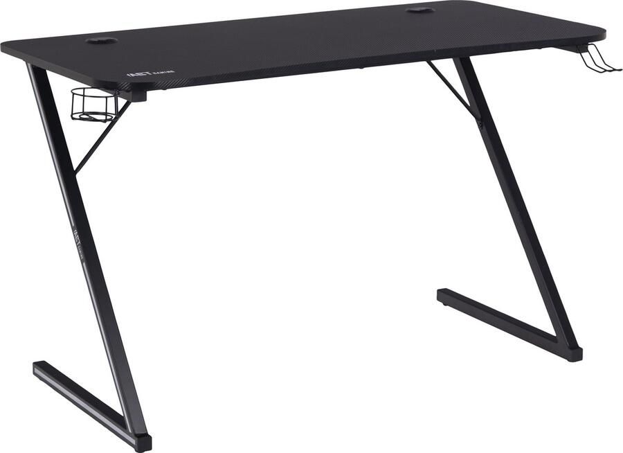 Hioshop Aima gamertafel met headsethouder bekerhouder zwart. - Foto 2