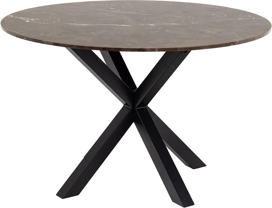 Giga Living Eettafel Harrie Marmer Bruinemperador Ø120x75 5cm - Foto 3