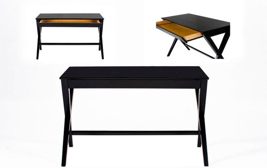 Actona FYN Winner Bureau Eiken Fineer 120 x 60 cm Zwart